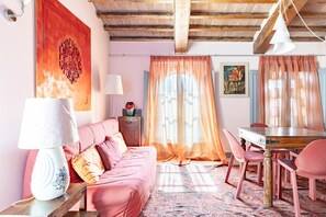 Living area - GuestHost - Large apartment of 70 sqm located on the first floor (stairs to access) of the renowned Residence La Mandolata, ideal for 2 people.The residence is located in Lido Camaiore and offers a shared swimming pool and large garden, ideal for relax (Camaiore)