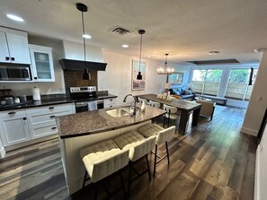 Fridge, microwave, oven, stovetop - Lynx Lair | Ground-Floor Solara w/ Private Patio (Canmore)