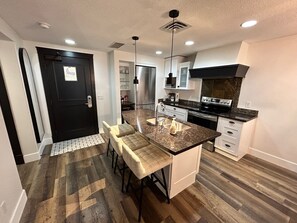 Fridge, microwave, oven, stovetop - Lynx Lair | Ground-Floor Solara w/ Private Patio (Canmore)