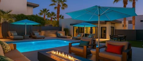 A heated pool