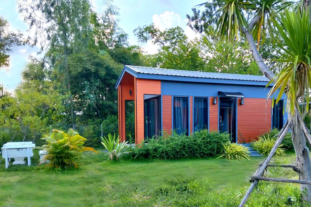 Bungalow Confort, aire acondicionado | Vista al jardín