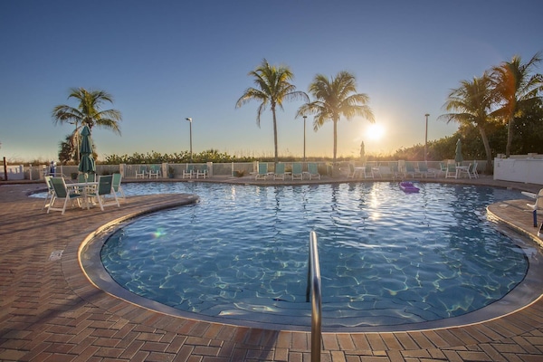 Adult and kiddie pools each with a hot tub