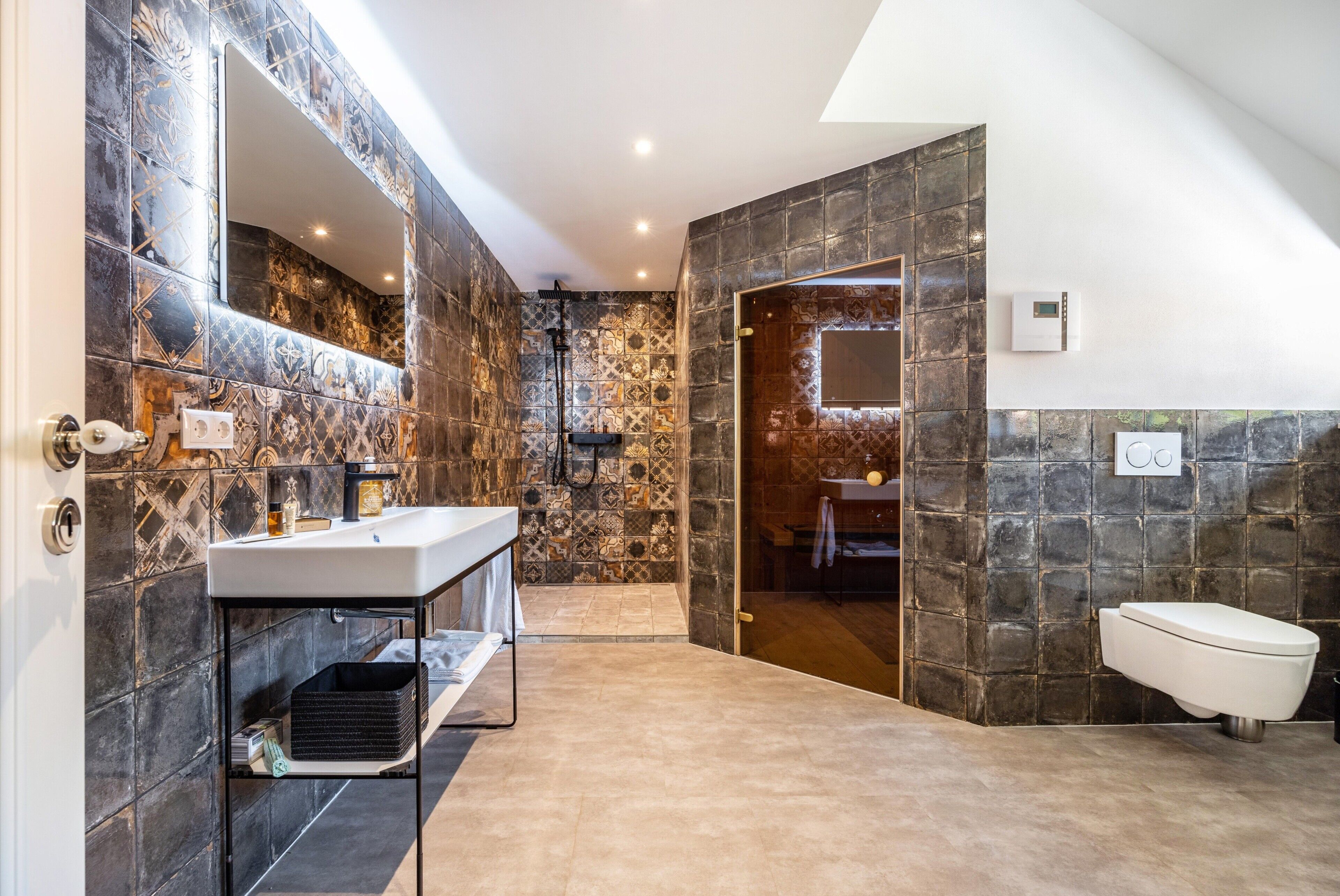 Shower, hair dryer