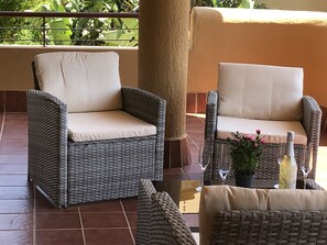 Terrace/patio - Bright apartment with terrace and pool near the beach in Mijas Costa (Mijas Costa)