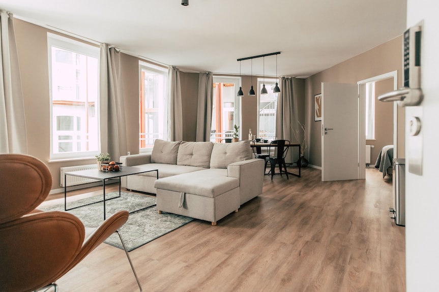 Calm 2-zimmer-appartement Mit Wohnküche - Luga Homes - Zoo - Leipzig