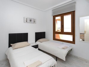 2 bedrooms, iron/ironing board, internet, bed sheets