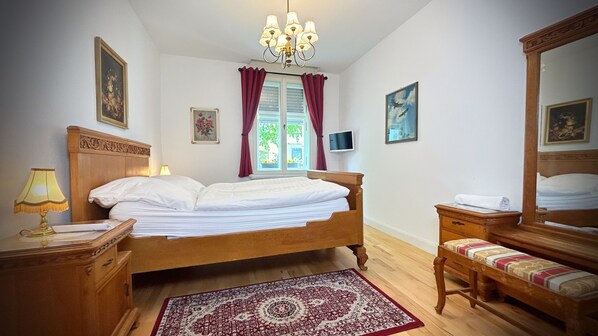 1 غرفة نوم وواي فاي وملاءات أسرّة