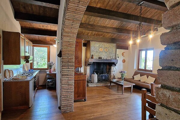 TV connectée, cheminée