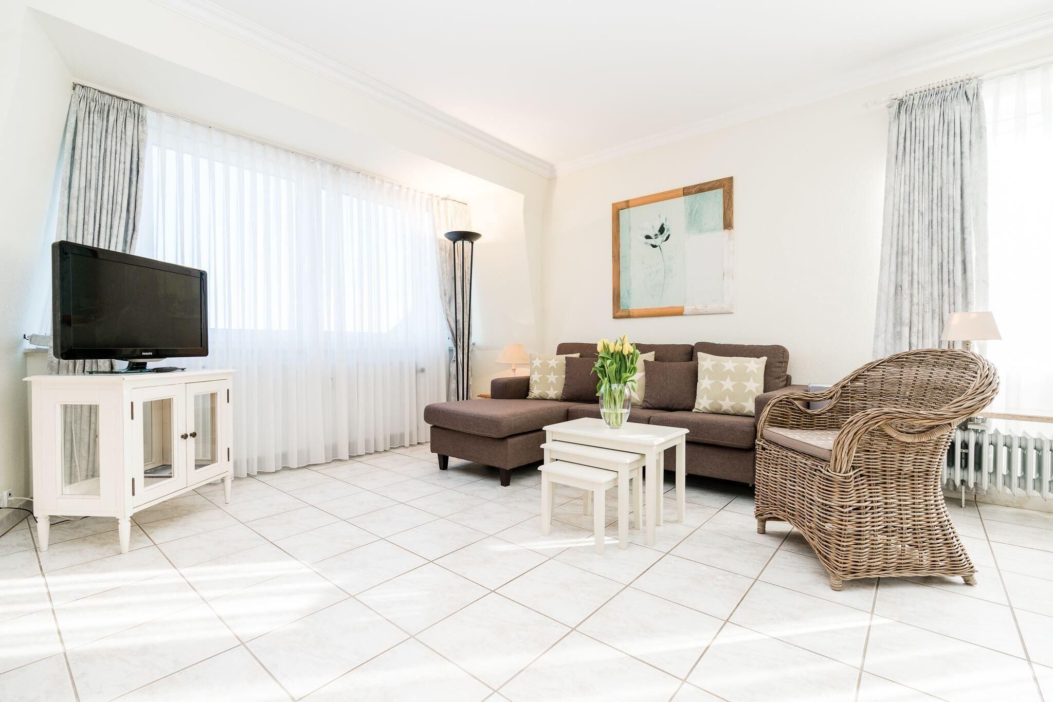 gemütlicher Wohnraum der Wohnung 25 des Haus Ornum in der Victoriastr. 1-3, in Westerland...