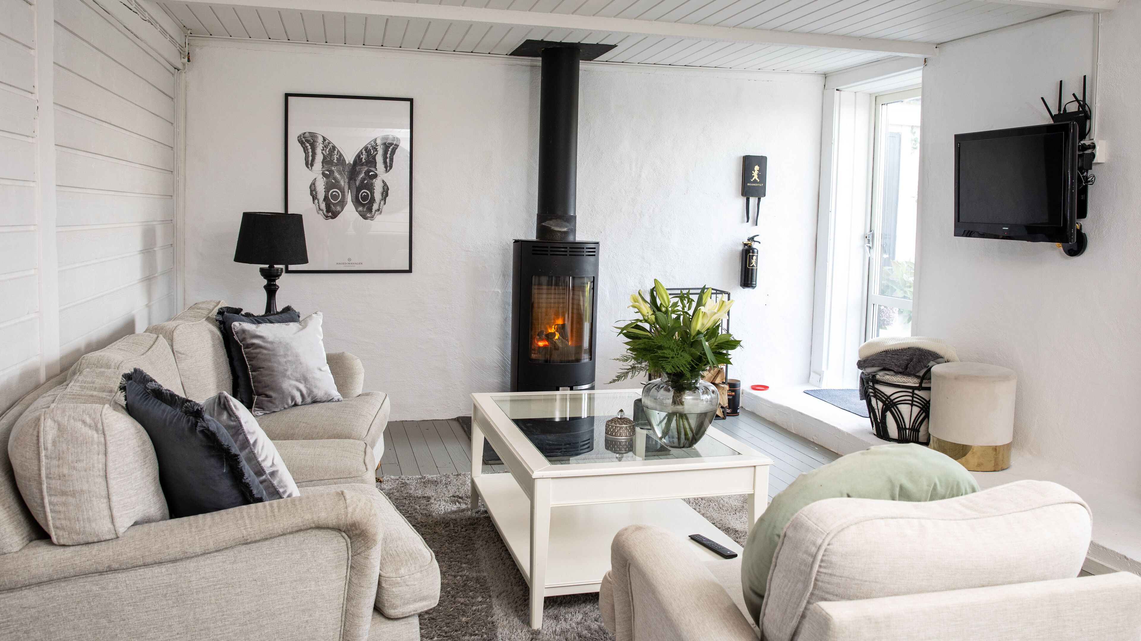 Departamento superior | Área de sala de estar | Chimenea 