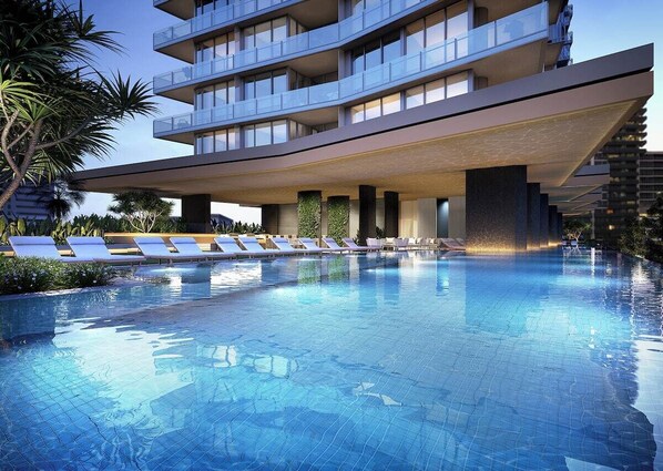 Pool - Luxury Signature Stay Ocean Views 2BR Level 16 (Broadbeach)
