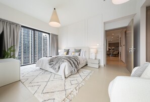 Luxury Apartment, 2 Bedrooms, Non Smoking, City View | 2 bedrooms, Egyptian cotton sheets, premium bedding, memory foam beds - EDEN'S Homes & Villas - Act One Act Two (Dubai)