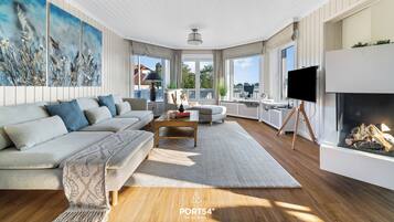 Fernseher, Kamin, BĂŒcher