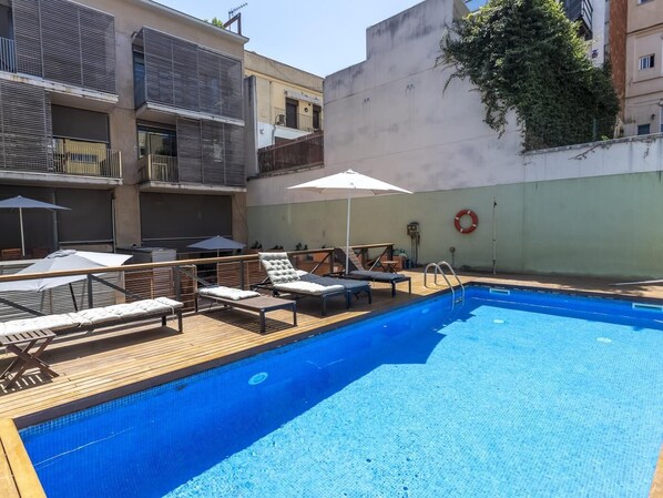 Pool - Apartment with terrace and pool, for 10 (Barcelona)