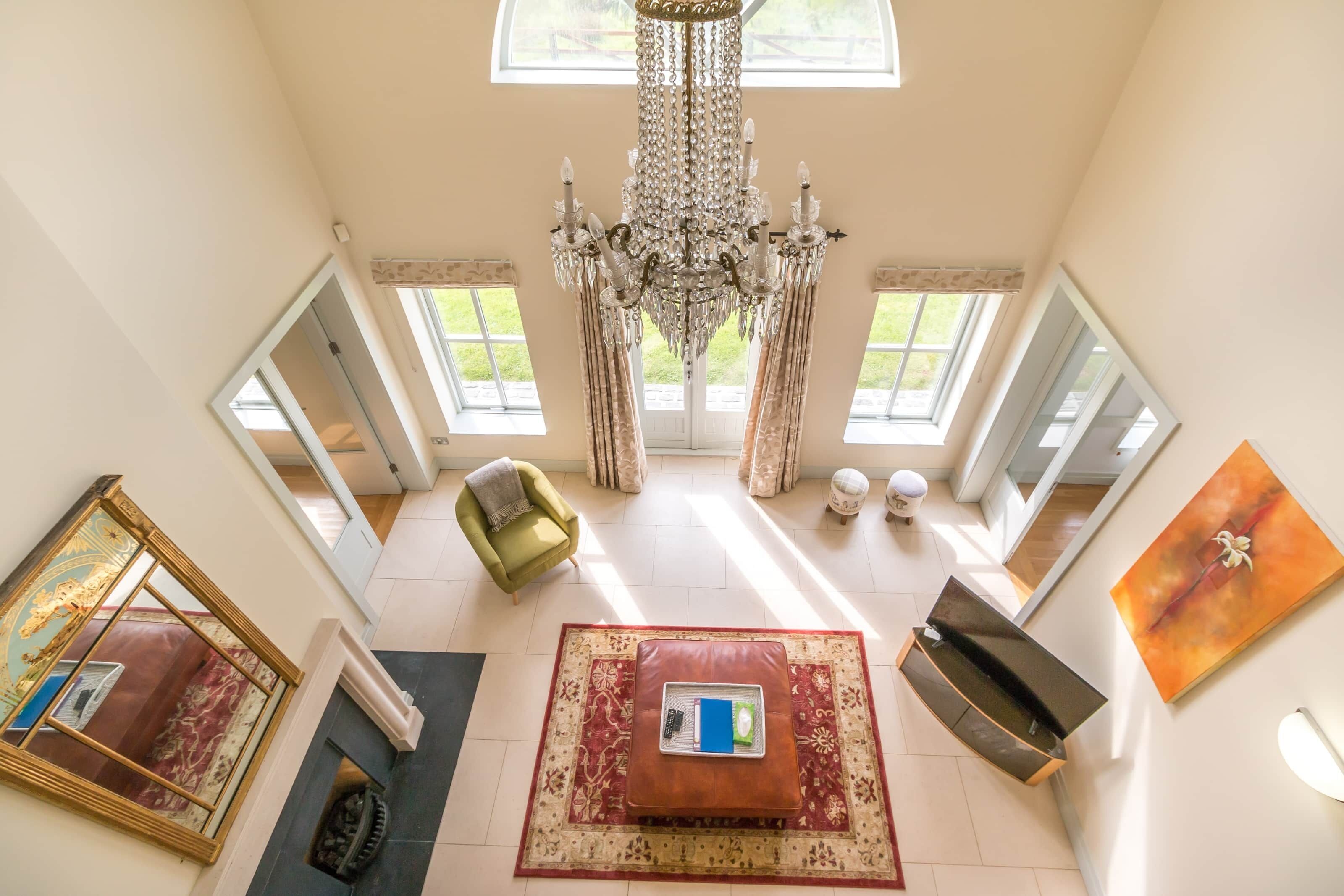 Televisión, chimenea