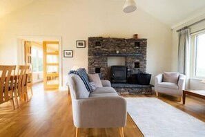 TV, fireplace - Tigh Gwen - Ballyferriter (Ballyferriter)