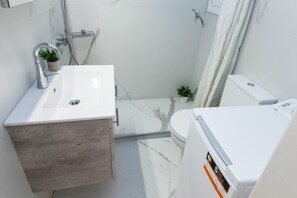 Apartment | Bathroom | Hair dryer, towels - Palaio Faliro Gem 1 Bd Apt with Balcony (Palaio Faliro)