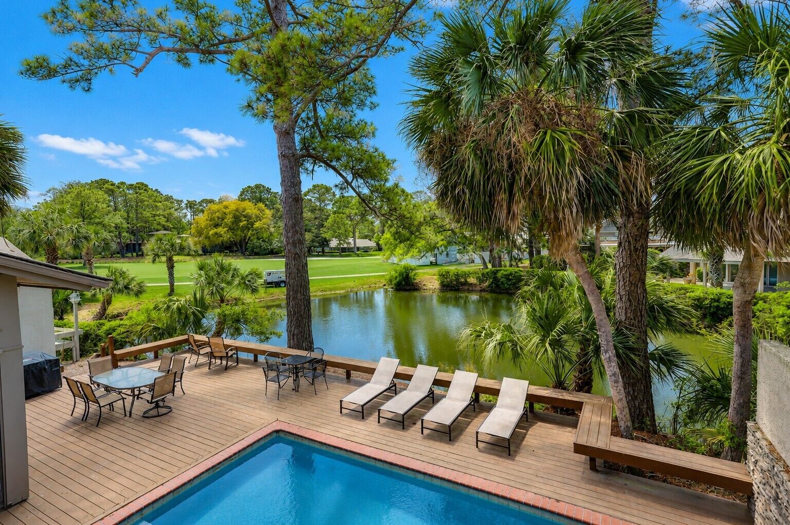 A heated pool