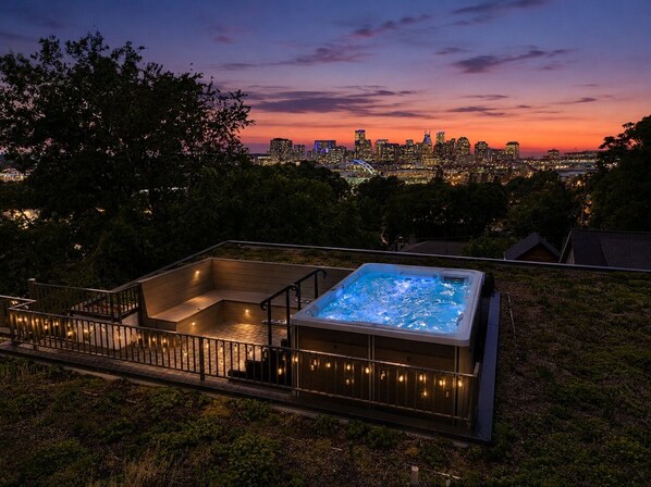 Terrace/patio - The Songwriter's Mansion | Rooftop Spa & Skyline Views (Nashville)