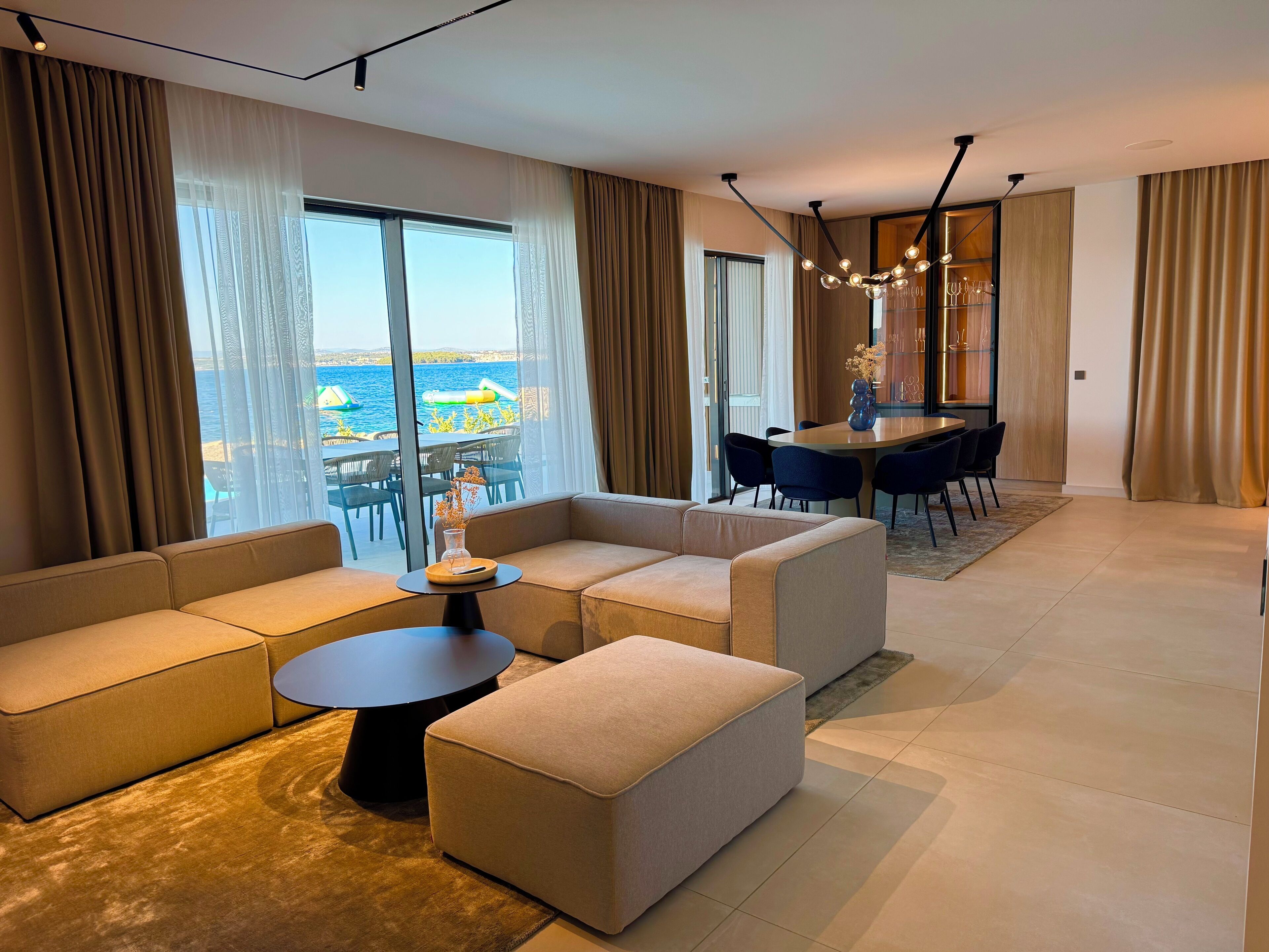 Premium Villa, 3 Bedrooms, Private Pool, Beachfront | Living area