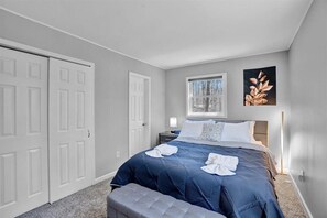 4 bedrooms, iron/ironing board, travel cot, WiFi