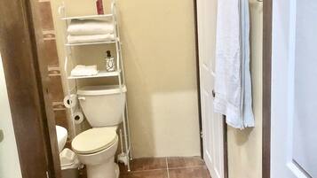 Towels, soap, toilet paper