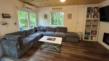 Télévision, cheminée