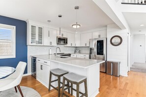 Fridge, microwave, oven, stovetop - Bayside Retreat in Bethany Beach: Short Walk to Beach, Sleeps 13, Water Views! (Bethany Beach)