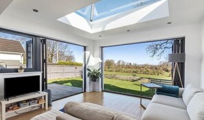 House | Living area | TV, fireplace - Beautiful 4-bed House With Countryside Views (Haverfordwest)