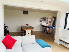 House | Living area | TV, fireplace - Beautiful 4-bed House With Countryside Views (Haverfordwest)