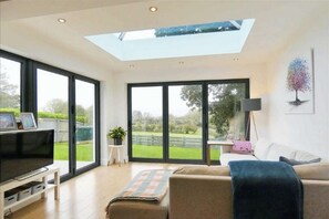 House | Living area | TV, fireplace - Beautiful 4-bed House With Countryside Views (Haverfordwest)