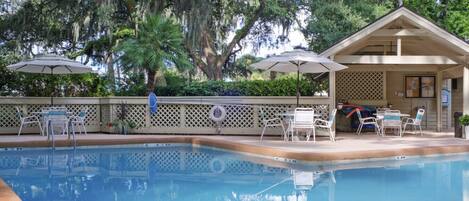 Een verwarmd zwembad