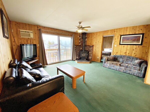 TV, fireplace, DVD player