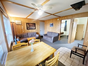 TV, fireplace, DVD player