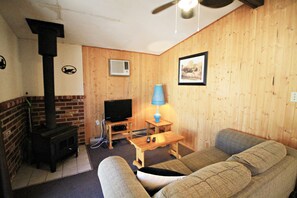 Fernseher, Kamin, DVD-Player