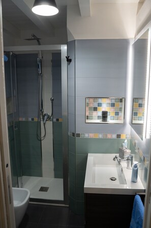 Haartrockner, Handtücher, Seife, Toilettenpapier