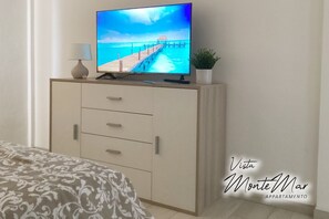 1 makuuhuone, vuodevaatteet