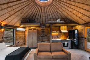 1 bedroom, free WiFi, bed sheets - Mountain Yurt: Luxe Yellowstone Cabin | Condé Nast (Emigrant)
