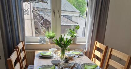 Ferienhaus Steigrhein Apartment mit Balkon und Flussblick im Erdgeschoss