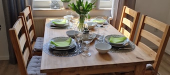 Ferienhaus Steigrhein Apartment mit Balkon und Flussblick im Erdgeschoss