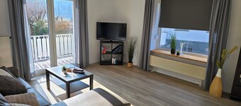 Ferienhaus Steigrhein Apartment mit Balkon und Flussblick im Erdgeschoss