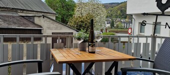 Ferienhaus Steigrhein Apartment mit Balkon und Flussblick im Erdgeschoss