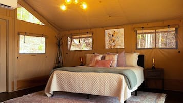 1 bedroom, desk, iron/ironing board, travel crib