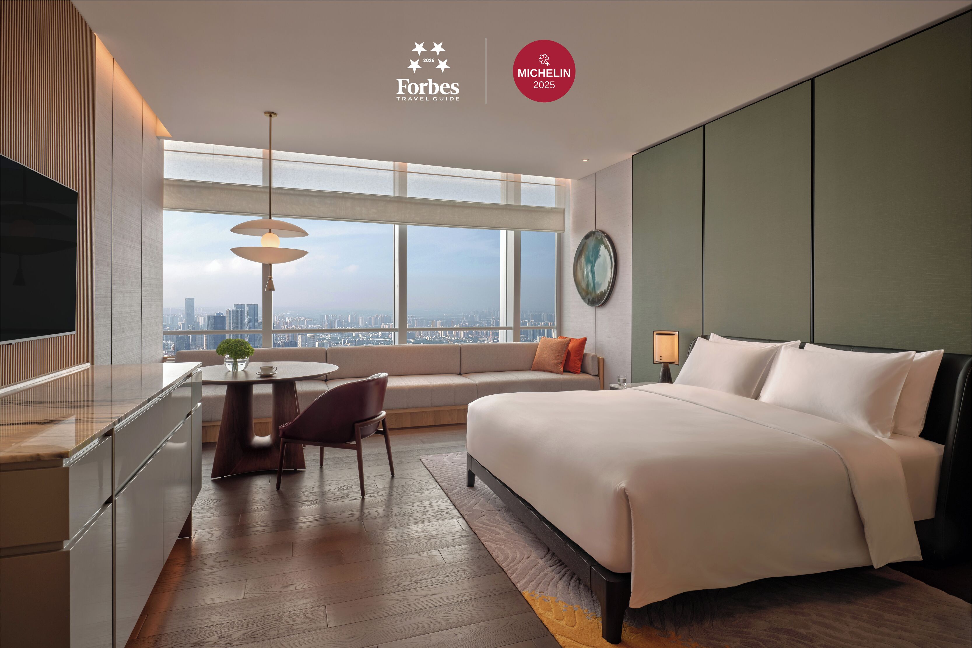 1 King Bed with River View | Premium bedding, down comforters, Select Comfort beds, in-room safe