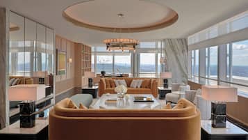 Premium bedding, down comforters, Select Comfort beds, in-room safe