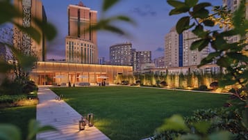 Outdoor banquet area
