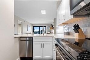 Condo, Multiple Beds (Ocean Breeze East 803) | Private kitchen | Oven, toaster, paper towels - Ocean Breeze East 803 (Pensacola)