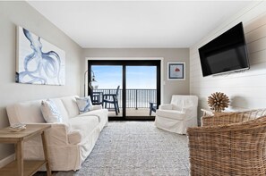 Condo, Multiple Beds (Ocean Breeze East 803) | Living area | TV - Ocean Breeze East 803 (Pensacola)