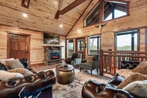 Smart TV, fireplace, video games, DVD player