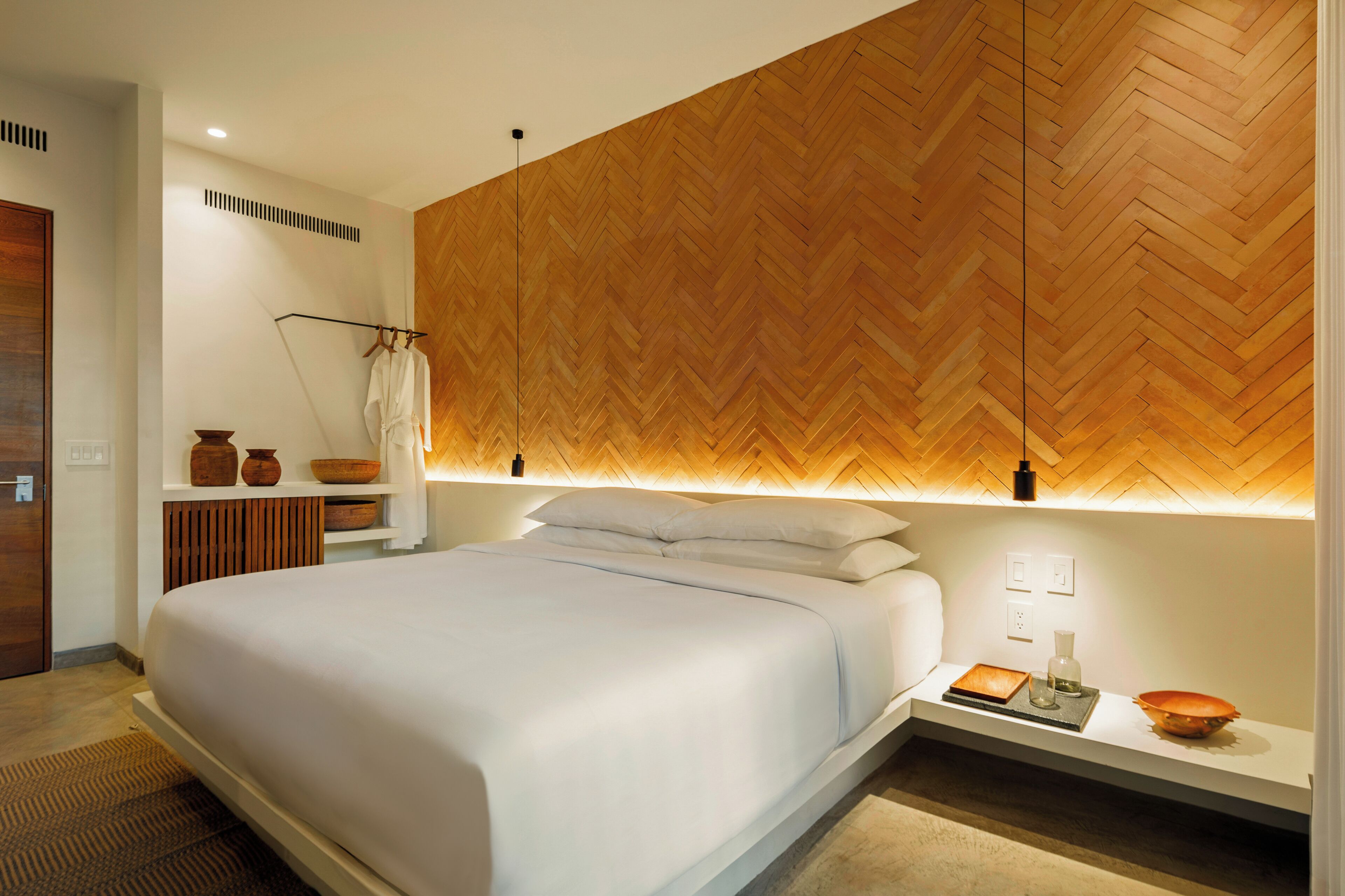Draps en coton égyptien, literie de qualité supérieure, minibar